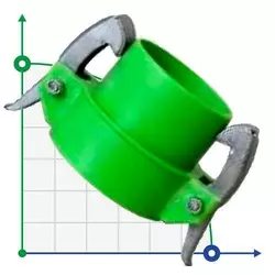 Муфта для 63 мм ПВХ труби-Ø63 зовнішнє різьблення (зелена )