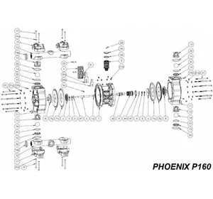 Ущільнювальне кільце верхнє для пластику та алюмінію, PTFE, PHOENIX P160, P250