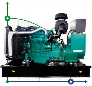 Промисловий дизельний генератор XHYV-80GF з ATS, двигун Volvo 100kVA, 80kW, 380V/50HZ відкритого типу