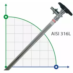 1000 мм, AISI 316L, HP насосна частина (труба) до бочкового насоса