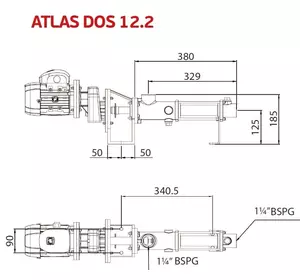 Насос для дозування клею у виробництві ATLAS DOS 12.2-01-0.25HP-5.47-1400-63-A-VITON