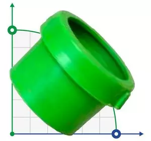 Муфта для 63 мм ПВХ труби-Ø63 внутрішнє різьблення (зелена)
