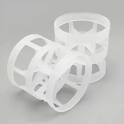 Пластикові кільця Палля, PP, 25x25x1,0 мм, Plastic Pall Ring