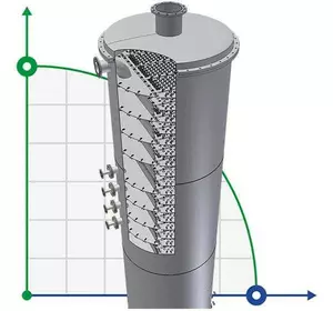 Тарілка колони клапанна EDV® ADV® 1200 мм AISI 304 для біоетанольного заводу, спирту