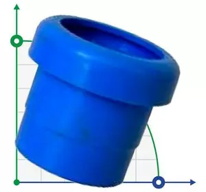 Муфта для 75 мм ПВХ труби-Ø75 внутрішнє різьблення (синя)