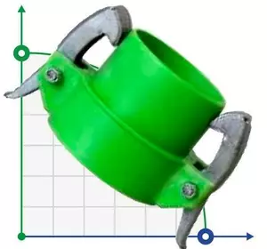 Муфта для 63 мм ПВХ труби-Ø63 зовнішнє різьблення (зелена )