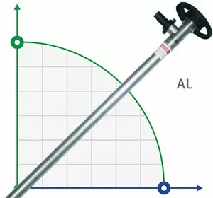 1000 мм, AL, HP насосна частина (труба) до насоса для бочок