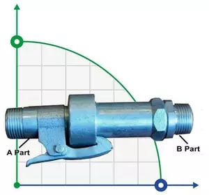 Система швидкого з'єднання для спринклера 1 дюйм з запірним клапаном, внутрішнє різблення