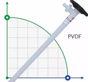 1000 мм, PVDF, HP насосна частина (труба) до бочкового насоса