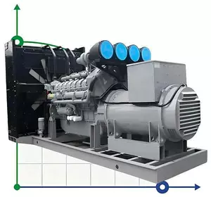 Промисловий дизельний генератор XHYP-1200GF з ATS, двигун Perkins 1600kVA, 1200kW, 380V/50HZ відкритого типу