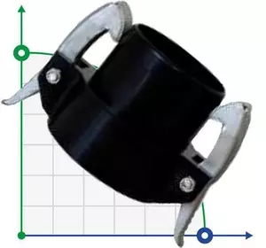 Муфта для 60 мм ПВХ труби-Ø63 зовнішнє різьблення (чорна )