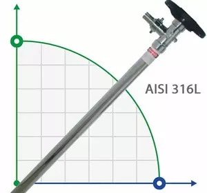 1500 мм, AISI 316L, HP насосна частина (труба) до насоса для бочок