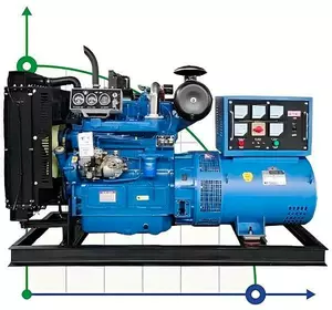 Промисловий дизельний генератор XHY-R60GF з ATS, двигун Ricardo 80kVA, 60kW, 380V/50HZ відкритого типу